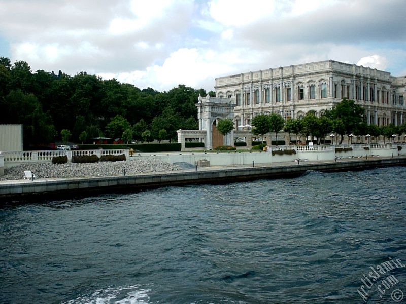View of the Ciragan Palace from the Bosphorus in Istanbul city of Turkey.
