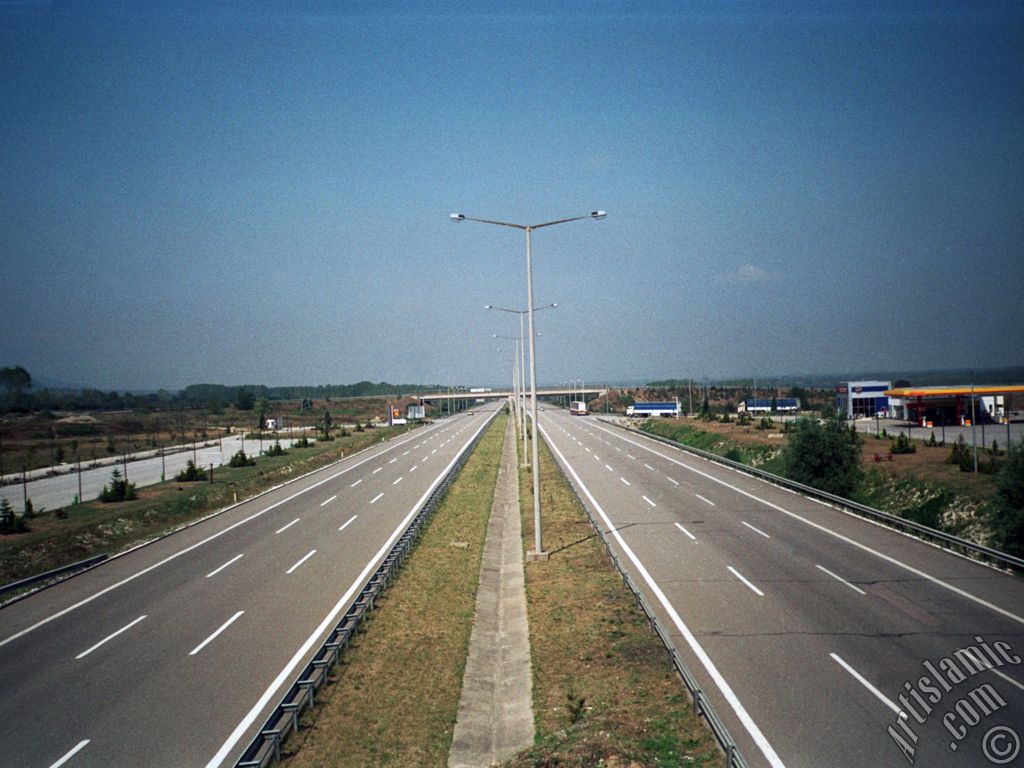 View of Istanbul-Sakarya autobahn in Turkey.
