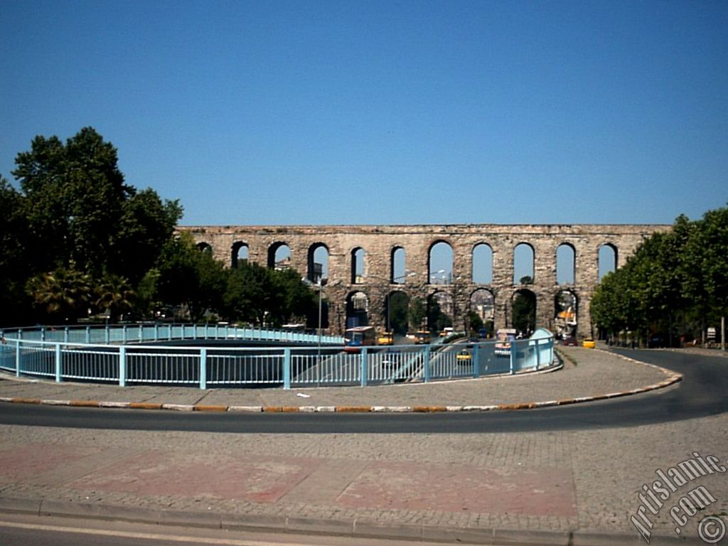 Bozdogan Aqueduct in Fatih district in Istanbul city of Turkey.
