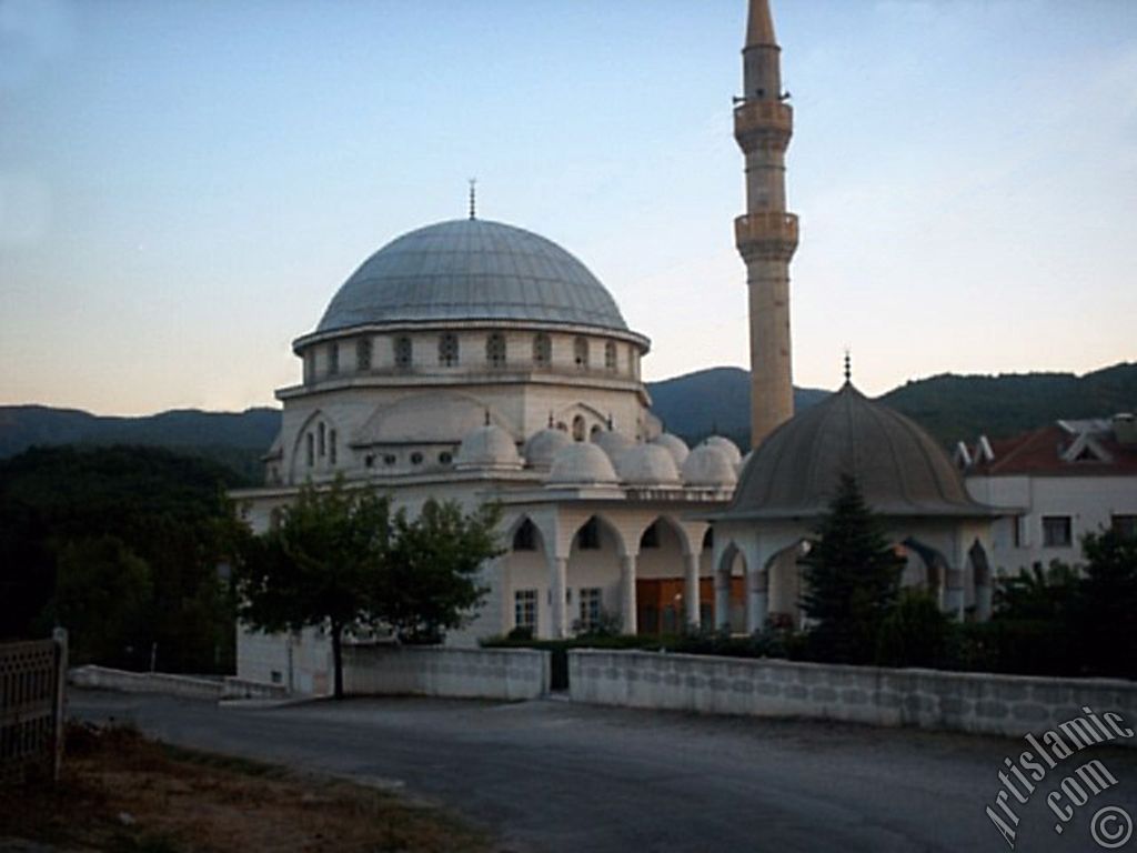 View of Ansar Mosque in Gokcedere Village in Yalova city of Turkey.
