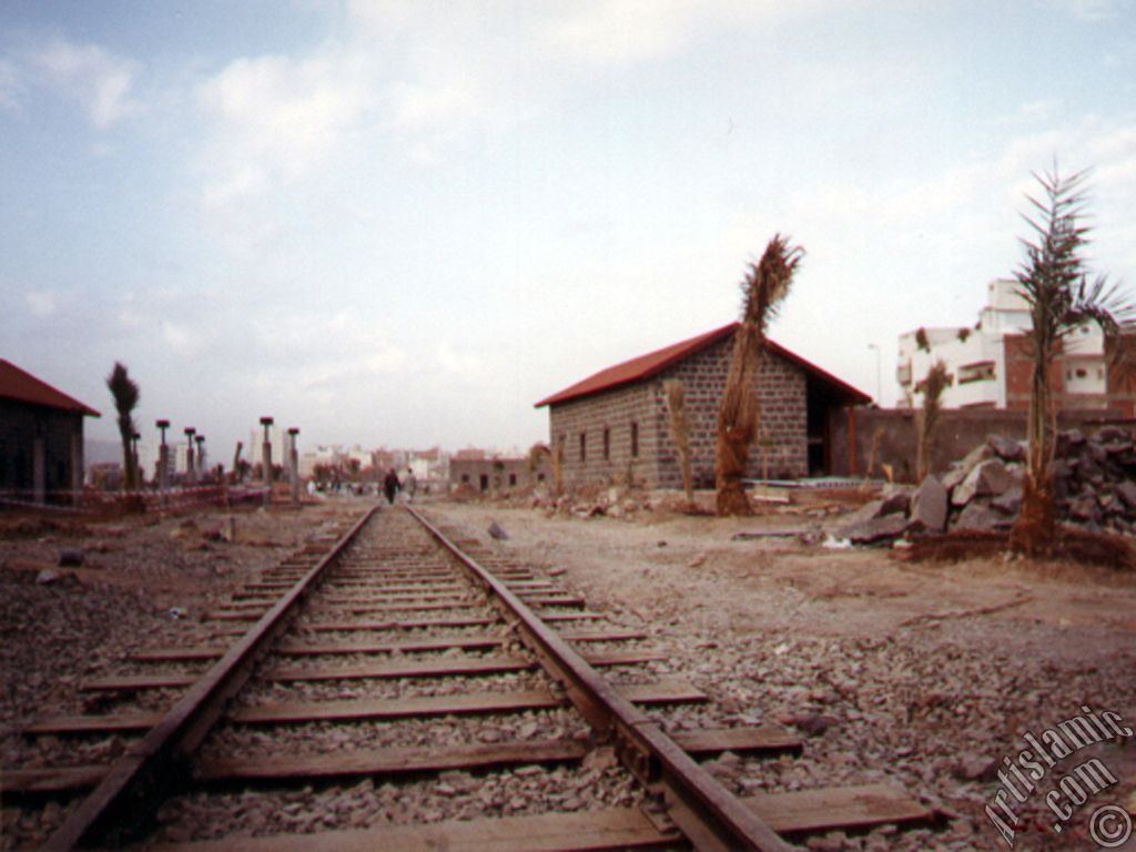 View of the Ottoman made historical Hijaz Railway`s Station in Madina city of Saudi Arabia.
