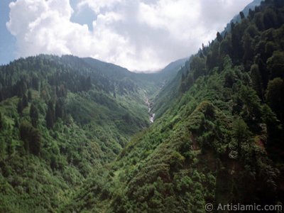 View of Ayder high plateau and spa located in Rize city of Turkey. (The picture was taken by Artislamic.com in 1999.)