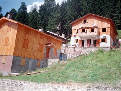 View of Ayder high plateau and spa located in Rize city of Turkey. (The picture was taken by Artislamic.com in 1999.)