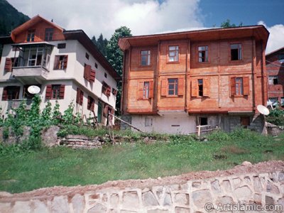 View of Ayder high plateau and spa located in Rize city of Turkey. (The picture was taken by Artislamic.com in 1999.)