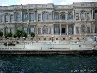View of the Ciragan Palace from the Bosphorus in Istanbul city of Turkey. (The picture was taken by Artislamic.com in 2004.)