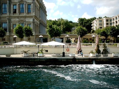 View of the Ciragan Palace from the Bosphorus in Istanbul city of Turkey. (The picture was taken by Artislamic.com in 2004.)