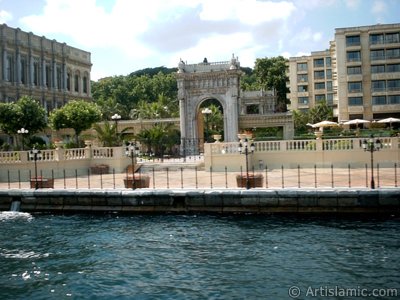 View of the Ciragan Palace from the Bosphorus in Istanbul city of Turkey. (The picture was taken by Artislamic.com in 2004.)