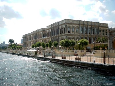 View of the Ciragan Palace from the Bosphorus in Istanbul city of Turkey. (The picture was taken by Artislamic.com in 2004.)