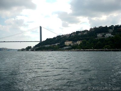 View of Ortakoy coast from the Bosphorus in Istanbul city of Turkey. (The picture was taken by Artislamic.com in 2004.)