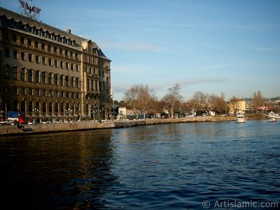 View of Haydarpasha train station from the sea in Istanbul city of Turkey. (The picture was taken by Artislamic.com in 2004.)