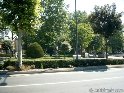 View of a park in Fatih district in Istanbul city of Turkey. (The picture was taken by Artislamic.com in 2004.)