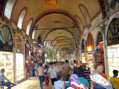 The historical Grand Bazaar located in the district of Beyazit in Istanbul city of Turkey. (The picture was taken by Artislamic.com in 2004.)