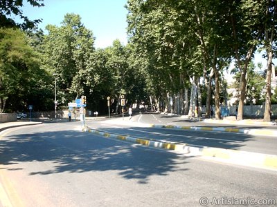 View towards Besiktas district from Dolmabahce district in Istanbul city of Turkey. (The picture was taken by Artislamic.com in 2004.)