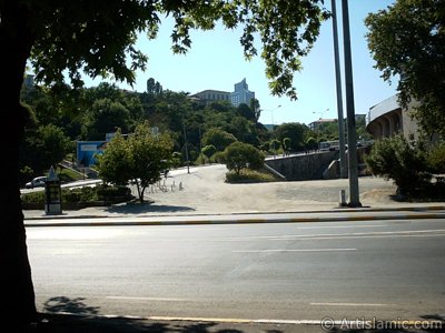 View towards Dolmabahce Palace located in Dolmabahce district in Istanbul city of Turkey. (The picture was taken by Artislamic.com in 2004.)