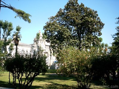 View of Dolmabahce Palace`s entrance located in Dolmabahce district in Istanbul city of Turkey. (The picture was taken by Artislamic.com in 2004.)