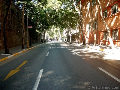 stanbul Beikta-Ortaky yolunda raan Saray`nn nnden Ortaky ynne doru bak. (Resim 2004 ylnda islamiSanat.net tarafndan ekildi.)