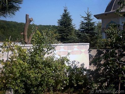 View of Ansar Mosque`s garden and fountain in Gokcedere Village in Yalova city of Turkey. (The picture was taken by Artislamic.com in 2004.)