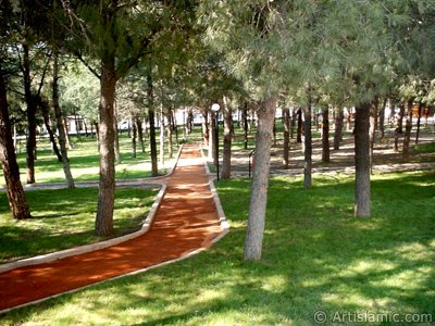 View of a park in Fethiye district in Bursa city of Turkey. (The picture was taken by Artislamic.com in 2004.)
