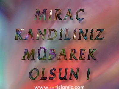 islamiSanat.net tarafndan Mra Kandili mnasebeti ile tasarlanm bir e-kart resmi.