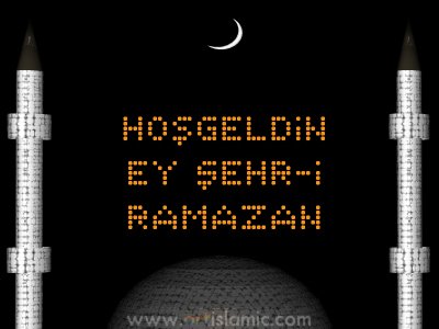 islamiSanat.net tarafndan Ramazan mnasebetiyle tasarlanm bir e-kart resmi.