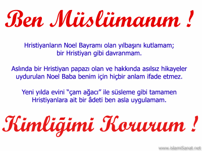 Ziyaretilerin istei zerine; yeni yl, noel, ylba ve noel  baba ile ilgili uyarc olmak zere islamiSanat.net tarafndan tasarlanm bir e-kart resmi.