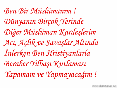 Ziyaretilerin istei zerine; yeni yl, noel, ylba ve noel  baba ile ilgili uyarc olmak zere islamiSanat.net tarafndan tasarlanm bir e-kart resmi.