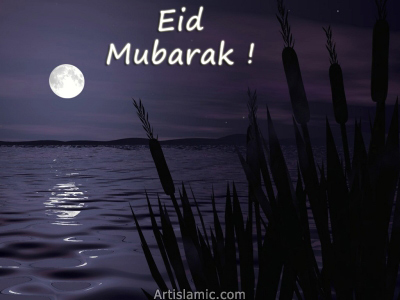 An e-card image designed by artislamic.com on the occasion of the Eid.