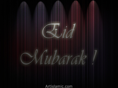 An e-card image designed by artislamic.com on the occasion of the Eid.