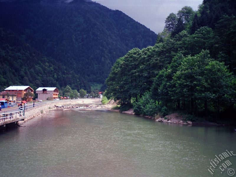 View of Uzungol high plateau located in Trabzon city of Turkey.
