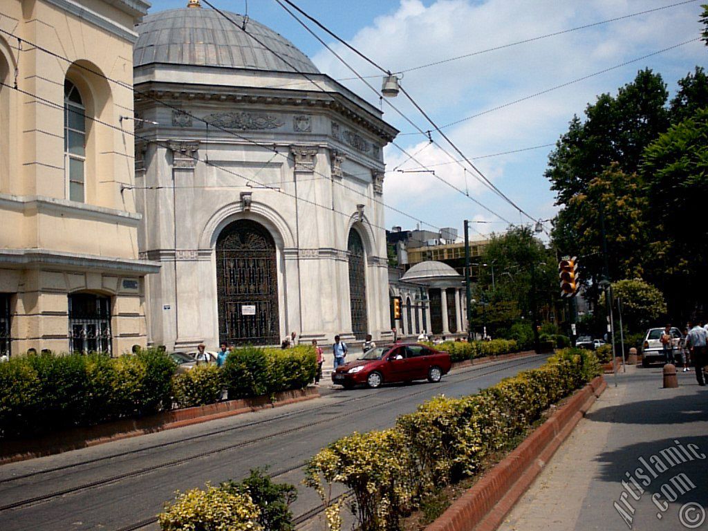 The Tombs of Sultan Abdulhamit The Second and Mahmud The Second in Cemberlitas district in Istanbul city of Turkey.
