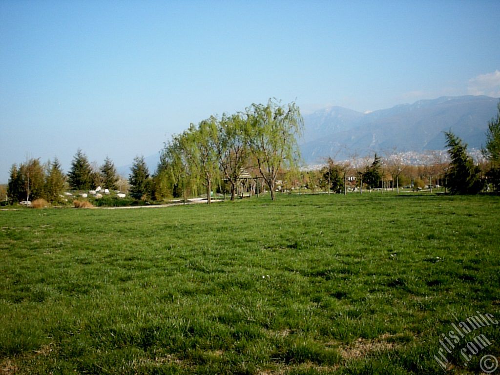 View of Botanical Park in Bursa city of Turkey.
