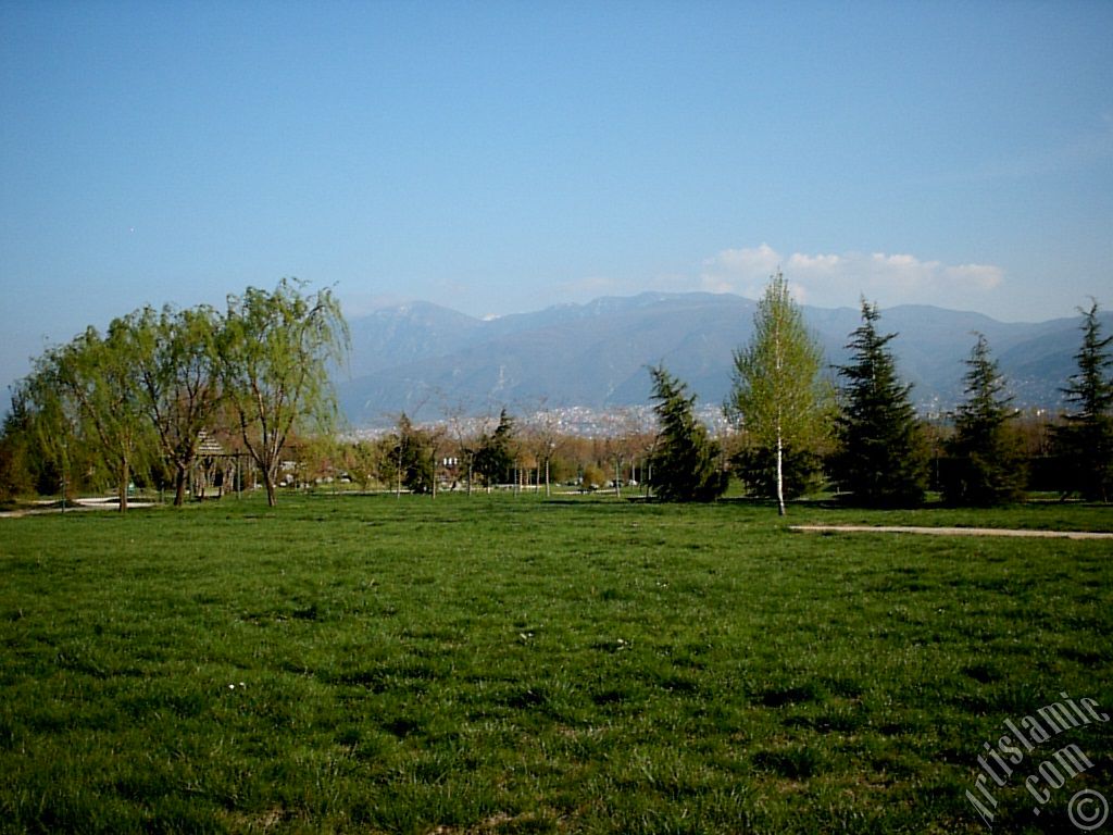 Bursa Botanik Parkndan bir manzara.
