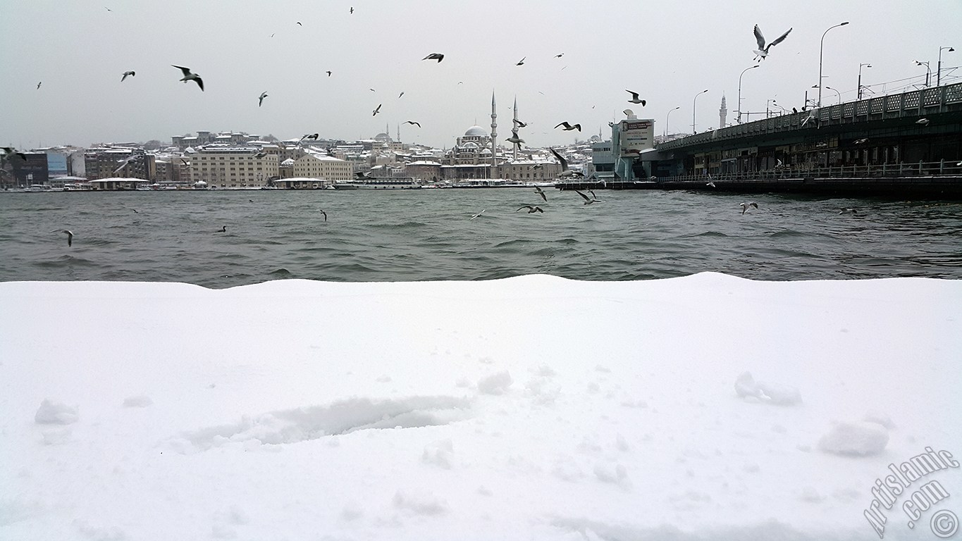 Special winter and snow photos taken in February 2015 in Fatih, Zeyrek, Persembe Pazari, Eminonu, Karakoy, Cihangir, Findikli, Kabatas districts of Istanbul city of Turkey.
