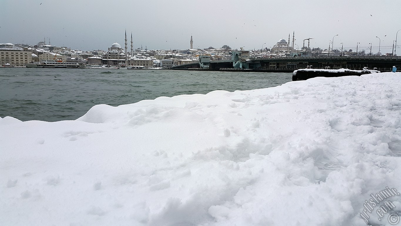 Special winter and snow photos taken in February 2015 in Fatih, Zeyrek, Persembe Pazari, Eminonu, Karakoy, Cihangir, Findikli, Kabatas districts of Istanbul city of Turkey.
