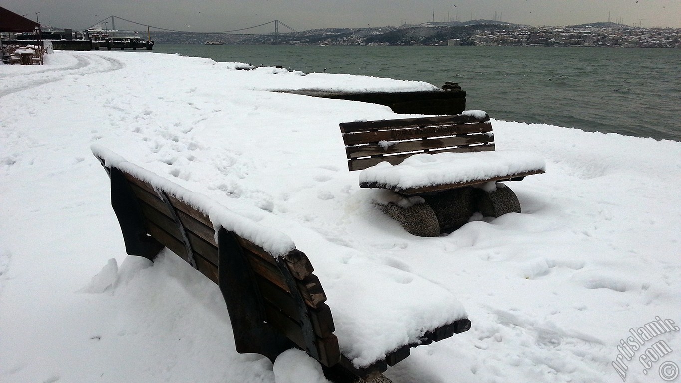 Special winter and snow photos taken in February 2015 in Fatih, Zeyrek, Persembe Pazari, Eminonu, Karakoy, Cihangir, Findikli, Kabatas districts of Istanbul city of Turkey.
