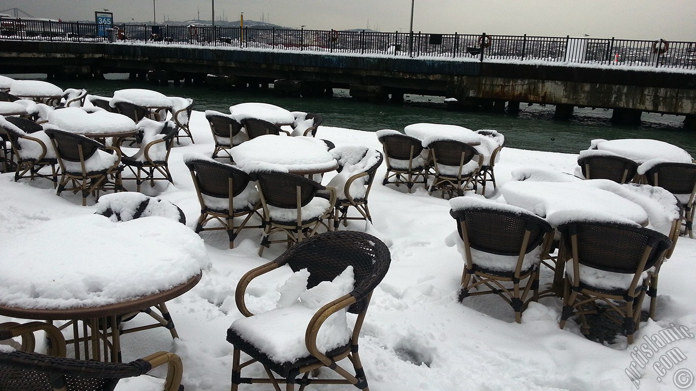 Special winter and snow photos taken in February 2015 in Fatih, Zeyrek, Persembe Pazari, Eminonu, Karakoy, Cihangir, Findikli, Kabatas districts of Istanbul city of Turkey.
