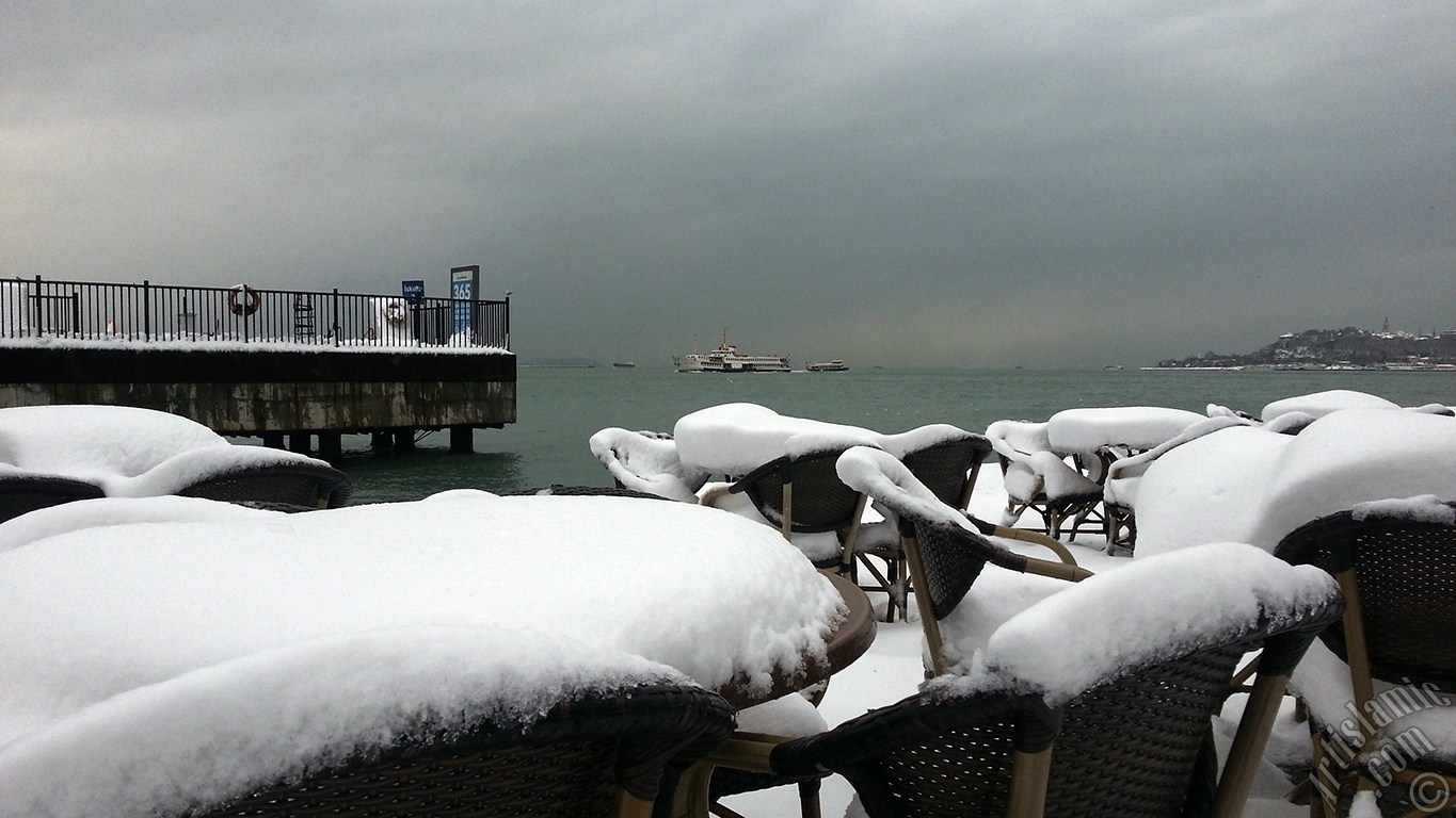Special winter and snow photos taken in February 2015 in Fatih, Zeyrek, Persembe Pazari, Eminonu, Karakoy, Cihangir, Findikli, Kabatas districts of Istanbul city of Turkey.
