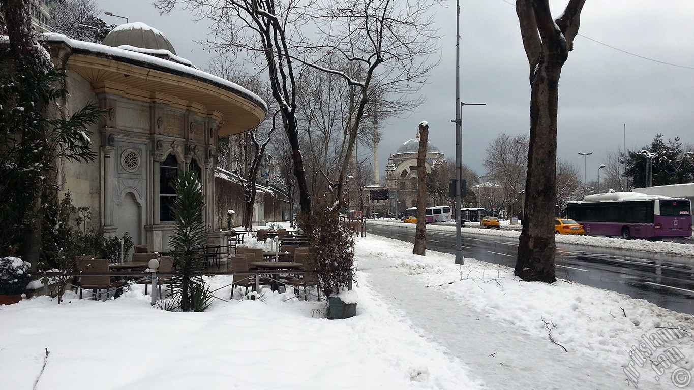 Special winter and snow photos taken in February 2015 in Fatih, Zeyrek, Persembe Pazari, Eminonu, Karakoy, Cihangir, Findikli, Kabatas districts of Istanbul city of Turkey.
