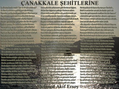 islamiSanat.net tarafndan anakkale Sava ve anakkale Zaferi`nin yldnm mnasebetiyle yaplm bir alma. Bu alma vesilesi ile btn ehit ve gazilerimizi rahmetle anyoruz. almann arka plannda anakkale Sava`nn gerekletii mntkalardan anakkale sahillerine ait bir fotoraf yer almaktadr. Fotoraf bizzat tarafmzdan zel olarak ekilmitir. ( islamiSanat.net. Bu eserin her hakk sakldr, ticari maksatla kullanlmas yasaktr.)