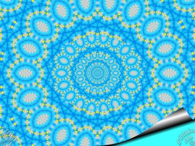 An Artwork From `The Exhibition of Mixed Arabesque, Fractal, Kaleidoscope, Spirograph, Spiral-Swirling Pattern, Symmetrical Design and Mandala Motifs`. (The artworks were made by The Tuykun Sisters who are from the visitors and fans of Artislamic.com. All rights reserved.)